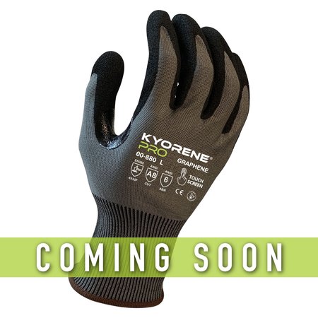 KYORENE PRO 18g  Graphene Liner with  Black HCT MicroFoam Nitrile Palm Coating (L) PK Gloves 00-880 (L)